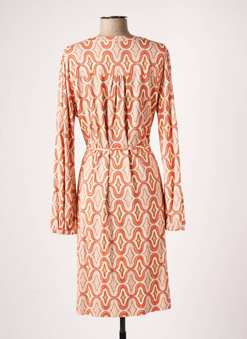 Rochie midi imprimeu fantezie mâneci lungi portocaliu ESQUALO femme