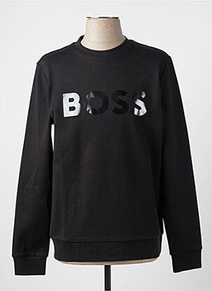 Hanorac serigrafie flockată mâneci lungi negru HUGO BOSS bărbat