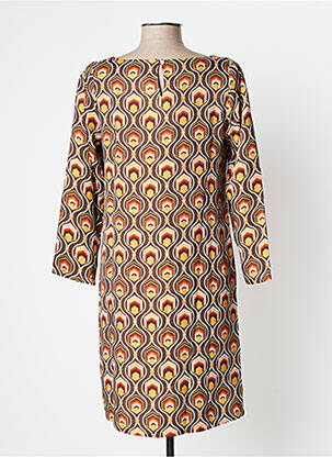 Rochie midi mâneci 3/4 mâneci 3/4 maro FREEMAN T.PORTER femeie