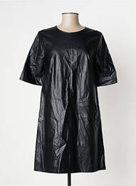 Rochie scurtă închidere cu fermoar la spate mâneci scurte negru IMPERIAL femme