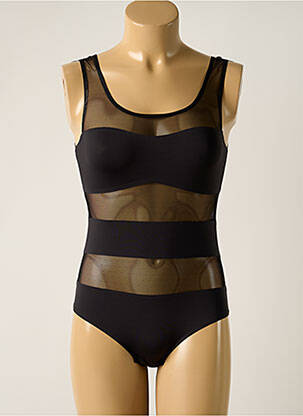 Body de lenjerie efect material satinat negru IMPLICITE femeie