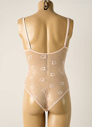 Body de lenjerie efect material satinat roz SIMONE PERELE femeie
