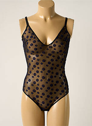 Body de lenjerie efect material satinat negru SIMONE PERELE femeie