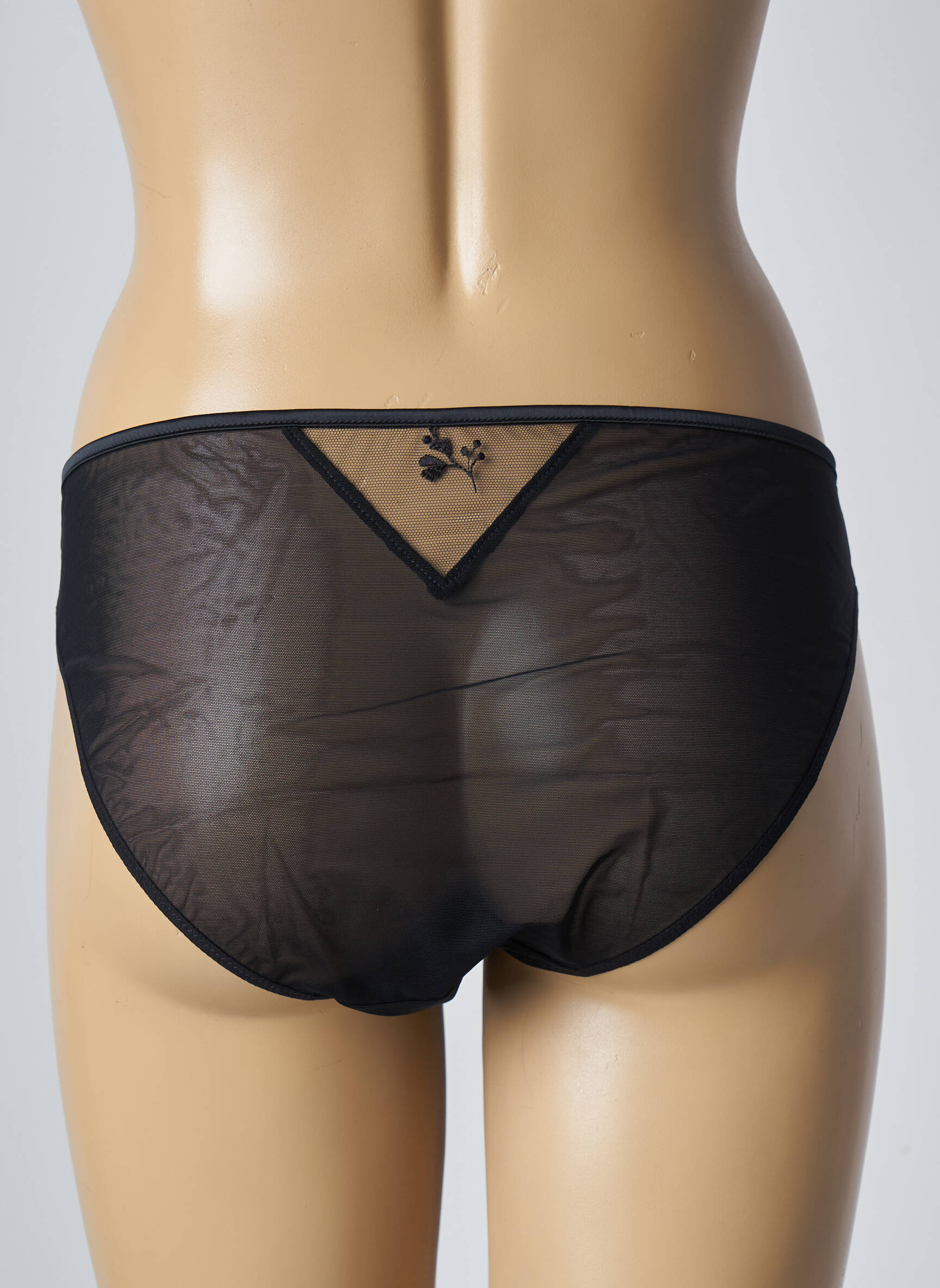 Chilot efect material satinat negru SIMONE PERELE femeie