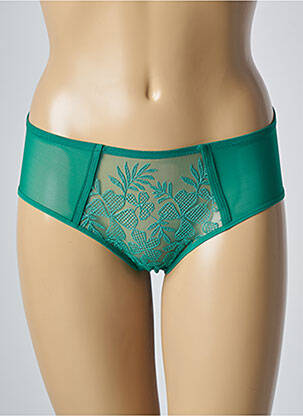 Chilot efect material satinat verde SIMONE PERELE femeie