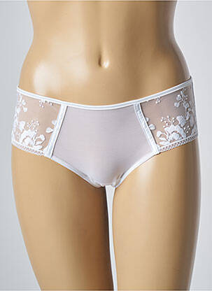 Shorty efect material satinat alb SIMONE PERELE femeie