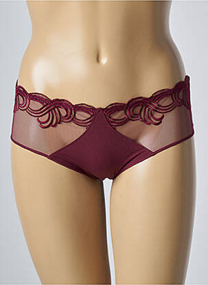 Shorty efect material satinat roșu SIMONE PERELE femeie