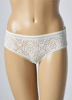 Shorty efect material satinat bej SIMONE PERELE femeie