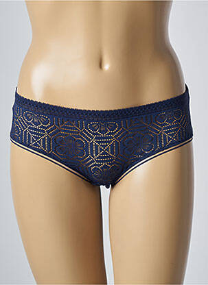 Shorty efect material satinat albastru SIMONE PERELE femeie