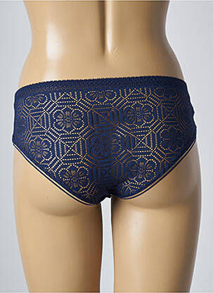 Shorty efect material satinat albastru SIMONE PERELE femeie