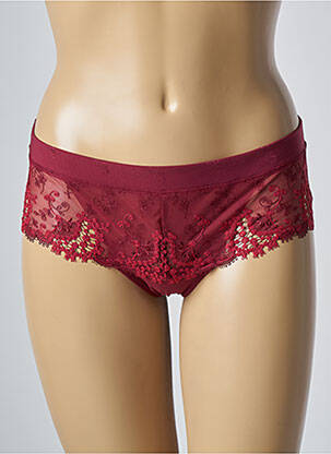 Shorty efect material satinat roșu SIMONE PERELE femeie
