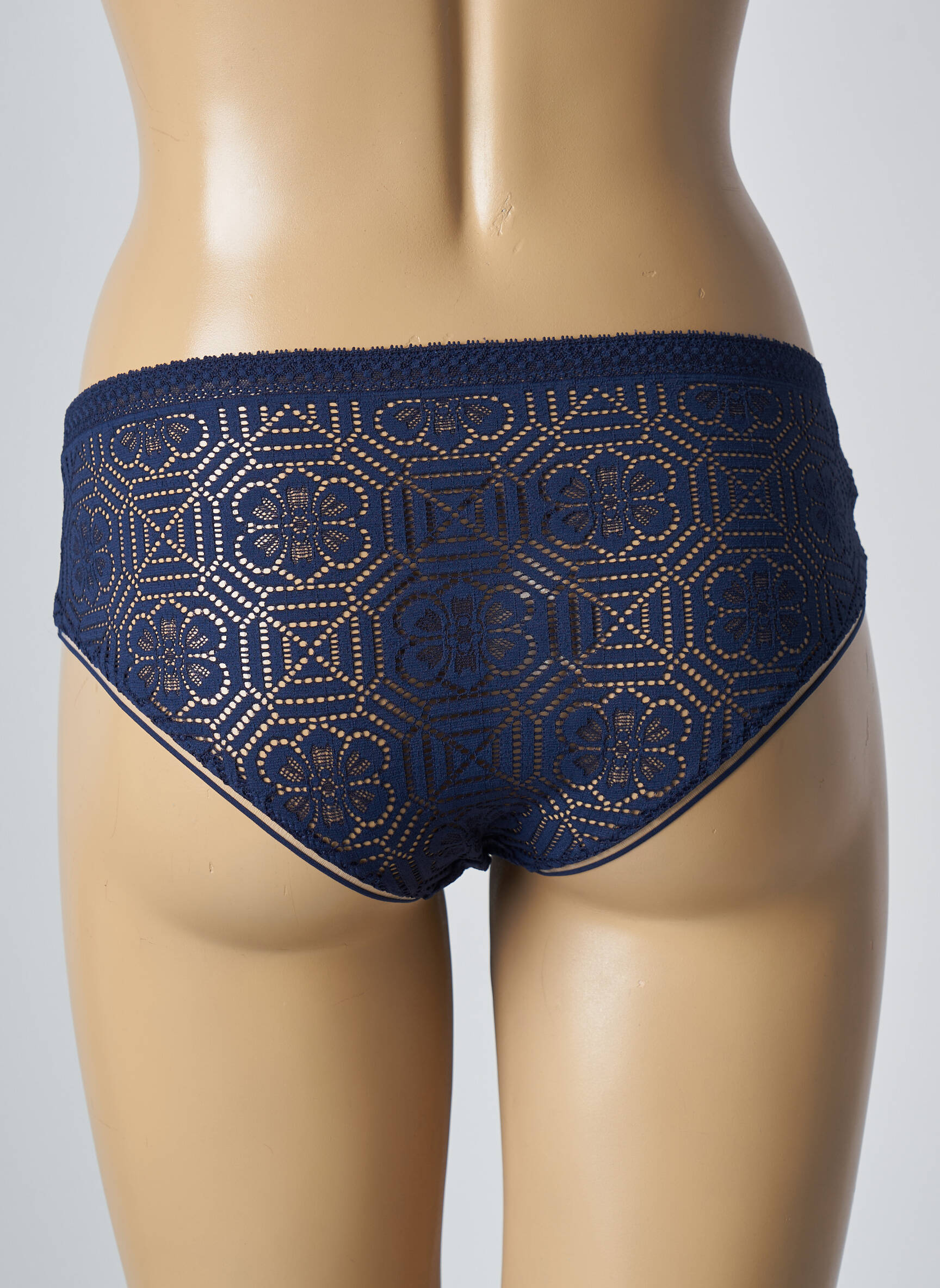 Shorty efect material satinat albastru SIMONE PERELE femeie
