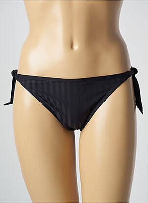 Chiloți de baie țesătură satinată bikini negru CHERRY BEACH femeie