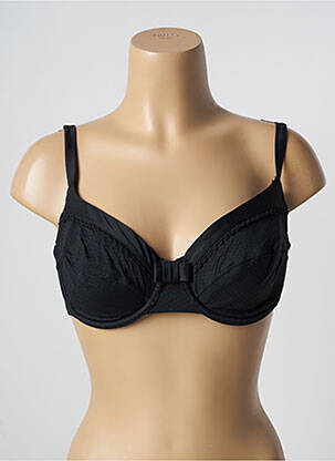 Sutien de costum de baie elasticitate sutien balconet cu decolteu înalt negru BESTFORM femeie