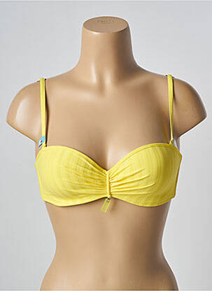Sutien de costum de baie elasticitate top sutien modelat galben CHERRY BEACH femeie