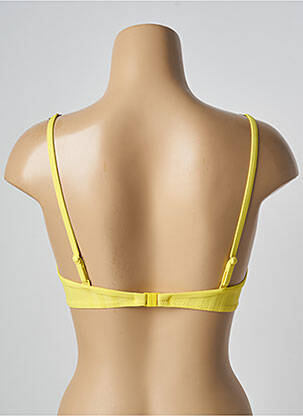 Sutien de costum de baie elasticitate top sutien push-up galben CHERRY BEACH femeie