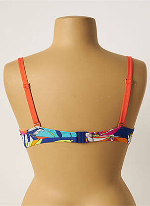 Sutien de costum de baie elasticitate sutien cupe întregi cu decolteu înalt albastru CHERRY BEACH femeie
