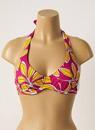 Sutien de costum de baie elasticitate sutien cupe întregi cu decolteu înalt roz AUBADE femme