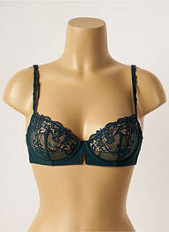 Sutien efect material satinat sutien cupe întregi cu decolteu înalt verde SIMONE PERELE femme
