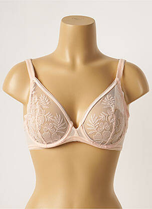 Sutien broderie sutien cupe întregi cu decolteu înalt roz SIMONE PERELE femeie