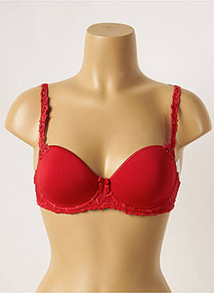 Sutien efect material satinat top sutien modelat roșu SIMONE PERELE femeie