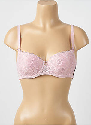 Sutien efect material satinat top sutien modelat roz AUBADE femeie