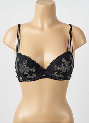 Sutien efect material satinat top sutien push-up negru AUBADE femeie