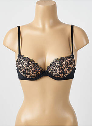 Sutien efect material satinat top sutien push-up negru AUBADE femeie