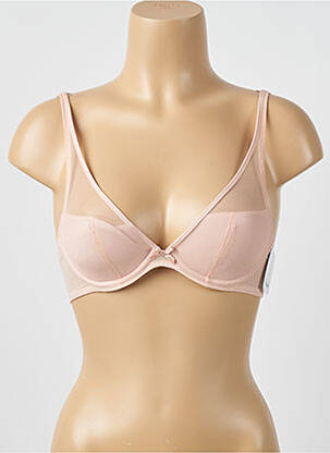 Sutien efect material satinat top sutien modelat roz AUBADE femeie