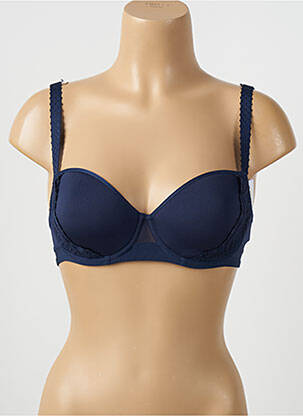 Sutien efect material satinat top sutien modelat albastru SIMONE PERELE femeie