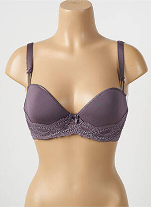 Sutien efect material satinat top sutien modelat gri SIMONE PERELE femeie