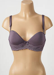 Sutien efect material satinat top sutien modelat gri SIMONE PERELE femme