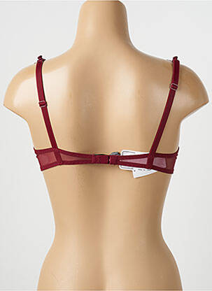 Sutien efect material satinat top sutien modelat roșu IMPLICITE femeie