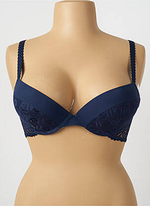 Sutien efect material satinat top sutien modelat albastru SIMONE PERELE femeie