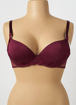 Sutien efect material satinat top sutien modelat roșu SIMONE PERELE femeie