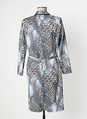 Rochie midi imprimeu fantezie mâneci lungi albastru FRANCE RIVOIRE femeie