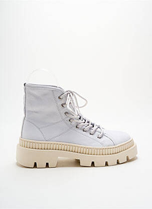 Botine/ghete material neted toc plat până la 3 cm gri ALPE femeie