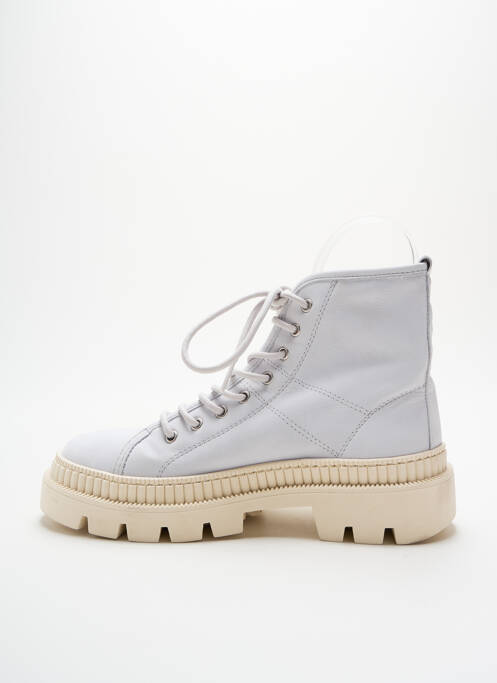 Botine/ghete material neted toc plat până la 3 cm gri ALPE femme