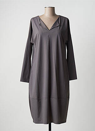 Rochie midi mâneci lungi mâneci lungi gri KOKOMARINA femme