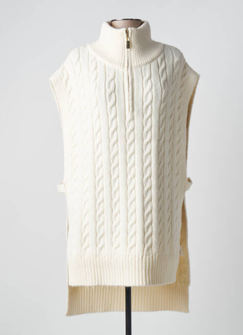 Pulover tunică mâneci scurte bej LOLA CASADEMUNT femme