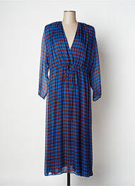 Rochie lungă mâneci lungi mâneci lungi albastru ROSEANNA femeie