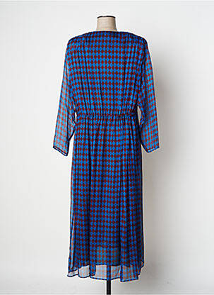 Rochie lungă mâneci lungi mâneci lungi albastru ROSEANNA femeie