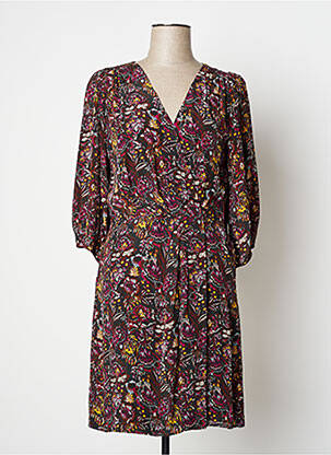 Rochie midi imprimeu floral mâneci 3/4 verde VANESSA BRUNO femeie