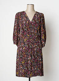 Rochie midi imprimeu floral mâneci 3/4 roz VANESSA BRUNO femeie