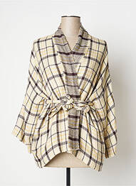 Jachete kimono guler petrecut bej POMANDERE femeie