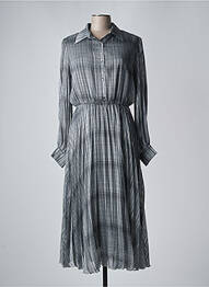 Rochie lungă mâneci lungi mâneci lungi gri SHIRTAPORTER femeie