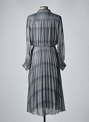 Rochie lungă mâneci lungi mâneci lungi gri SHIRTAPORTER femeie