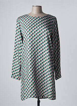 Rochie midi imprimeu fantezie mâneci lungi verde ATTIC AND BARN femeie