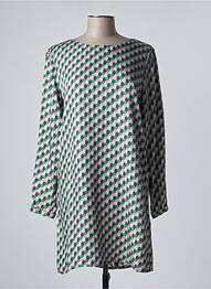 Rochie midi imprimeu fantezie mâneci lungi verde ATTIC AND BARN femme