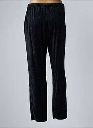 Pantalon drept închidere cu fermoar sub clapetă cu nasturi negru FORTE-FORTE femeie